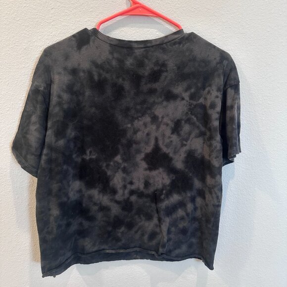 Women's NASA Black Tie Dye Crop T-shirt (M) - Picture 2 of 3